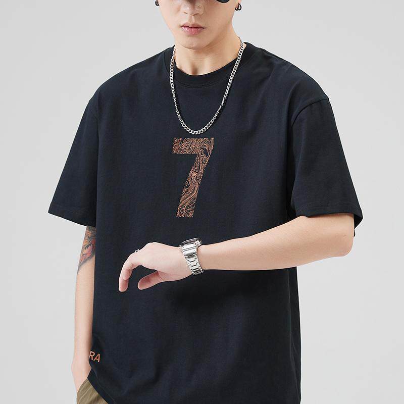 新品短袖t恤男士重磅衣服夏季