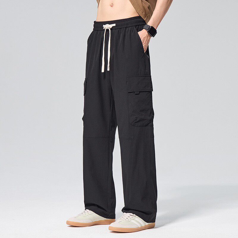 2026新款青年学生工装裤男款夏季宽松直筒男裤子休闲美式冲锋长裤