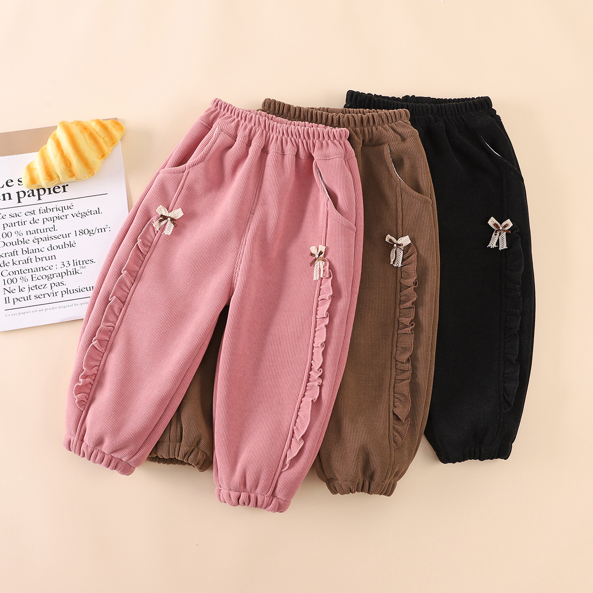 女童冬装加厚卫裤女孩外穿长裤潮