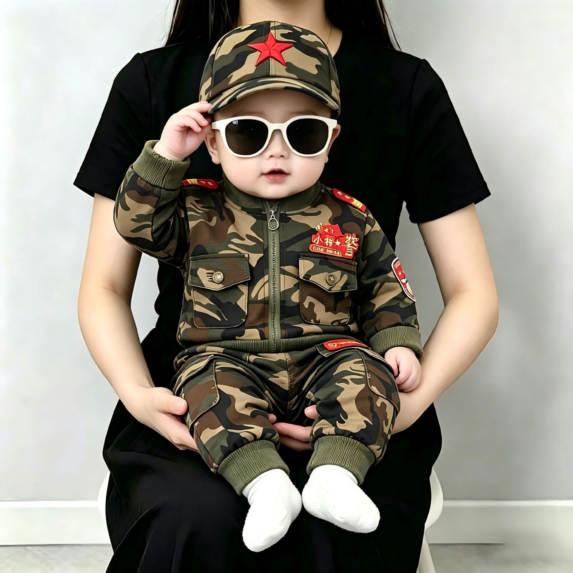 儿童秋装迷彩服套装男童1一2-3-4岁宝宝春秋款特种兵表演男孩衣服