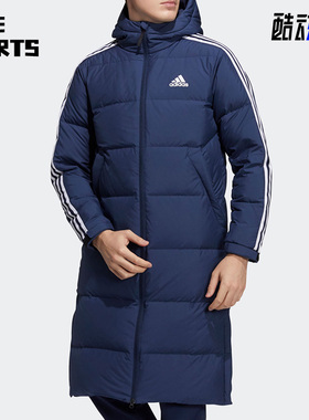 Adidas/阿迪达斯正品冬新款男女户外运动保暖中长款羽绒服 H20763