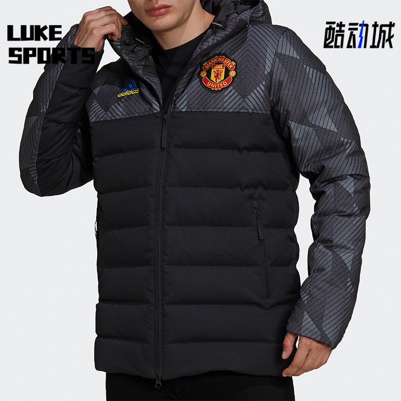 Adidas/阿迪达斯正品运动男子时尚潮流保暖连帽羽绒服 GR3870