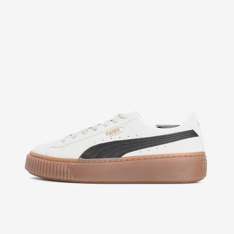 Puma/彪马正品SUEDE PLATFORM CORE女士低帮白棕板鞋363559-01