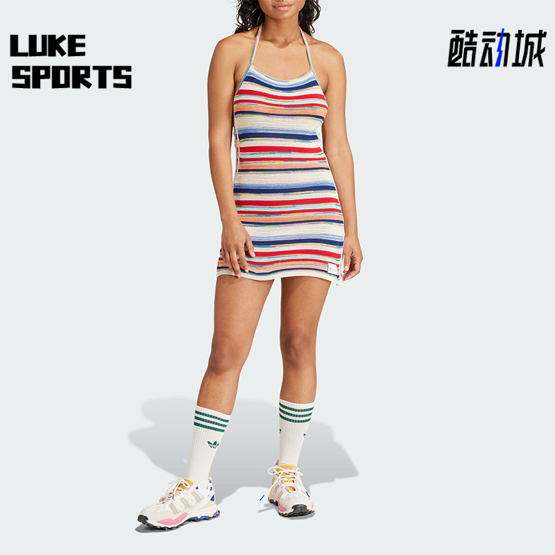 阿迪达斯三叶草运动吊带连衣裙