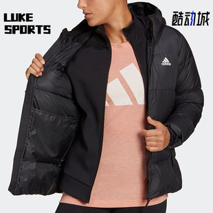 Adidas/阿迪达斯正品BIG BAFFLE 女士户外运动羽绒服H14172