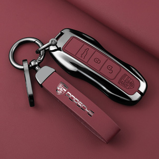 适用于保时捷Panamera帕拉梅拉卡宴包Macan车钥匙套718Taycan壳扣