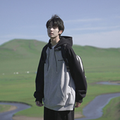 杨仕泽同款 GOGOSOON青少年卫衣外套男2025春秋新开衫 连帽酷帅加绒