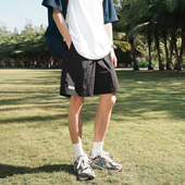 GOGOSOON夏季 潮Q 75g男沙滩户外运动松紧腰宽松五分裤 新款 休闲短裤