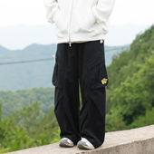 裤 男280g新款 春秋纯棉美式 GOGOSOON工装 青少年多口袋别针装 饰Q