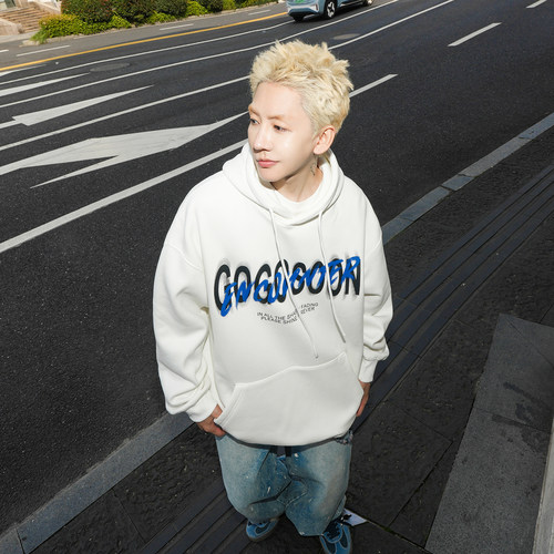 GOGOSOON卫衣秋冬连帽加绒外套