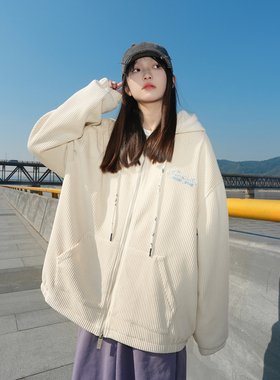 GOGOSOON卫衣外套男420g新款2025春秋紫色开衫连帽双拉链青少年Q