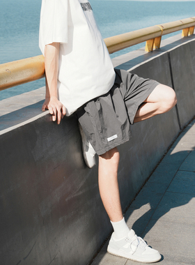 GOGOSOON夏季新款短裤男76g青少年直筒宽松户外休闲轻薄系带裤子Q