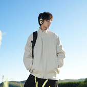 GOGOSOO飞行员夹克男2025新款 春秋美式 简约高级感立领宽松外套潮