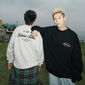 长袖 GOGOSOON卫衣男新款 春秋圆领无帽美式 内搭高级感套头上衣加绒