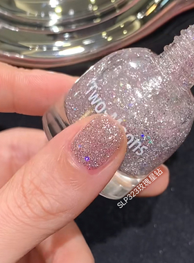 【合集推荐】Two moons夏季闪闪碎钻亮片偏光涂脚显白色指甲油