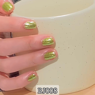 新】BJ08～碎钻绿Twomoons指甲油持久不易掉铂金指甲油水性指甲油