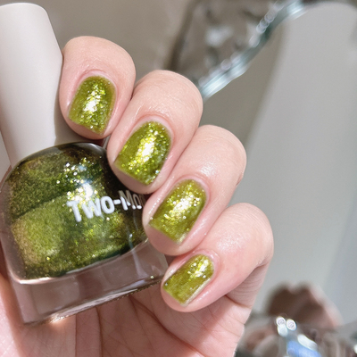 嘎嘎闪】Twomoons指甲油铂金爆闪指甲油水性可撕拉免烤脚趾甲显白