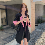 黑色西装外套女气质名媛高级感2025早秋新款小众收腰气质西服上衣，女装西装，西子