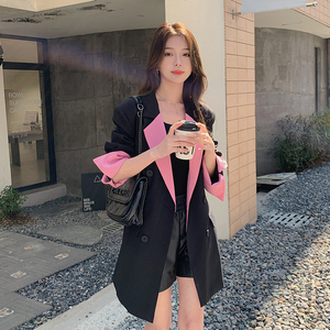 黑色西装外套女气质名媛高级感2025早秋新款小众收腰气质西服上衣图片