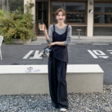 【新款】老钱风针织上衣＋马甲三件套2C059-8625-P160-K228，女装套装/套裙，西子
