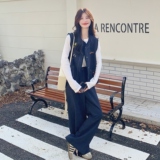 【新款】老钱风牛仔马甲三件套2C059-8626-P185-278，女装套装/套裙，西子