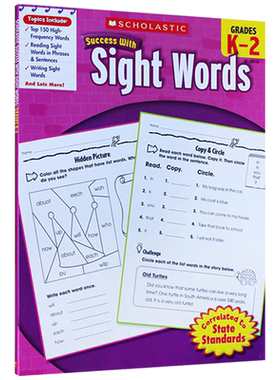 【新华文轩】SCHOLASTIC SUCCESS WITH SIGHT WORDS Scholastic 正版书籍 新华书店旗舰店文轩官网 FOREIGN PUBLISHER