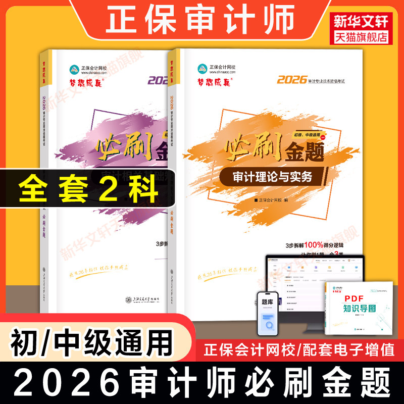 正保2026年审计师考试必刷金题+知识导图考点初级中级练习题库审计专业技术资格理论与实务相关基础知识 教材历年真题试卷备考2027