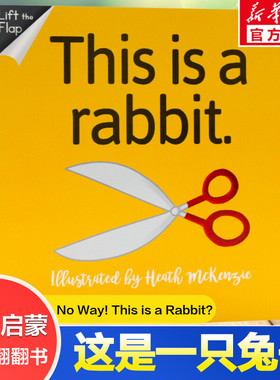 No way 系列 这是一只兔子 英语启蒙纸板翻翻书绘本硬壳 No Way! This is a Rabbit?婴儿早教书幼儿睡前故事书0-6岁洞洞认知书正版