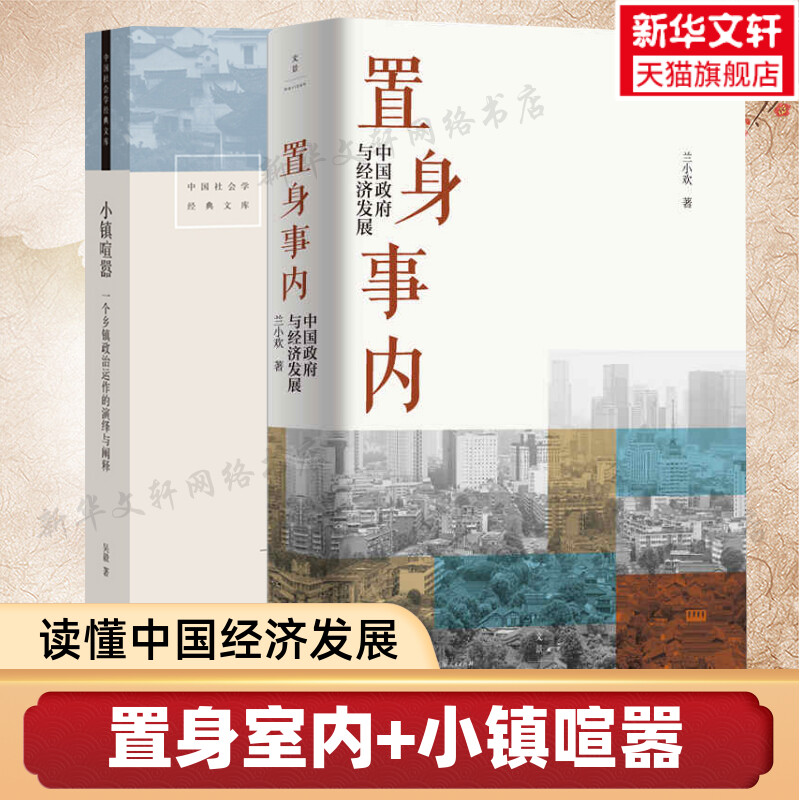 【2本套】置身事内+小镇喧嚣 中国政府与经济发展 管理书籍金融投资当代中国乡镇农村政治的观察论 置身室内兰小欢