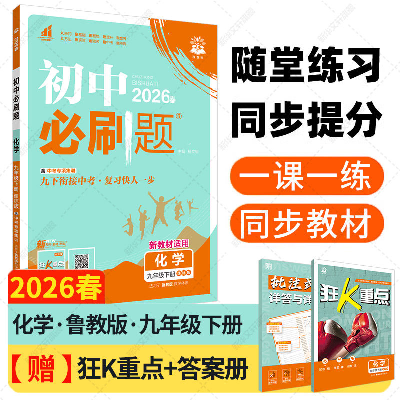 【新华文轩】2026春初中必刷题化学 九年级下册鲁教版 初三课本同步练习册题库真题复习资料九下同步教辅资料工具书理想树图书
