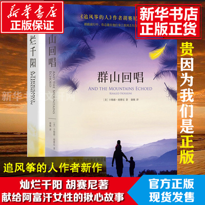 正版 群山回唱+灿烂千阳 共2册追风筝的人系列作品卡勒德·胡赛尼著经典作品全集套装催泪三部曲之二现当代外国文学小说书籍