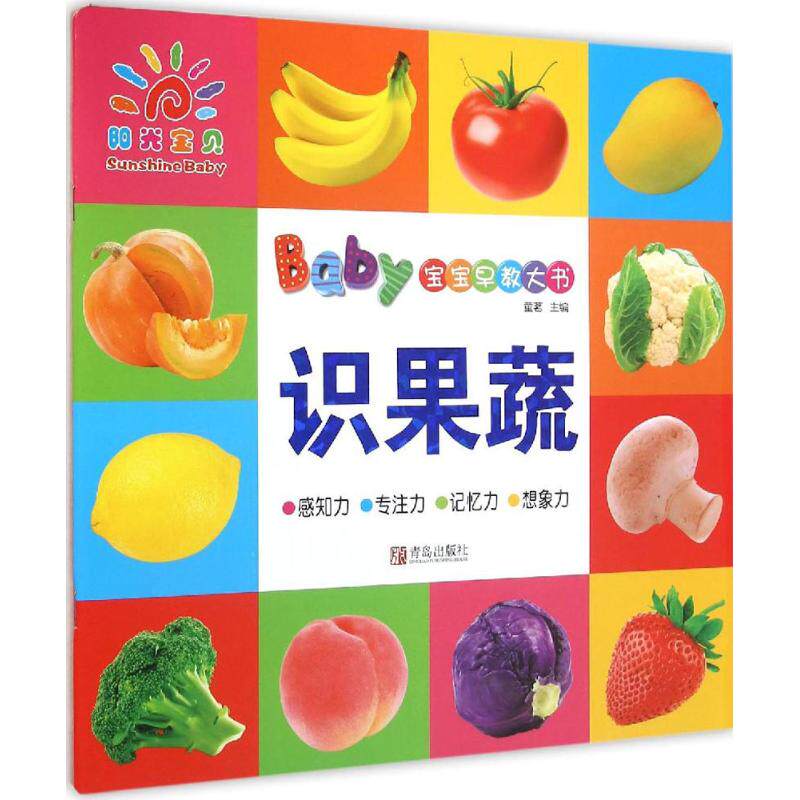 【新华书店正版】宝宝早教大书(识果蔬) 童茗著 幼儿童早教故事课外图书籍排行榜