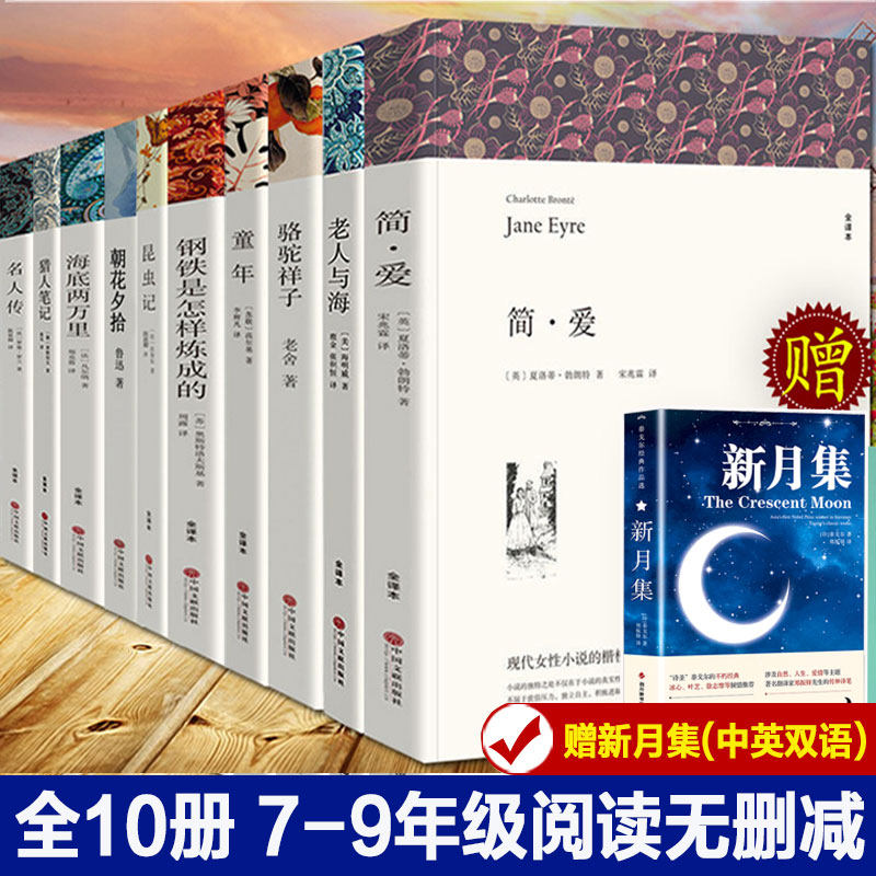 全10册初中生阅读课外书名著