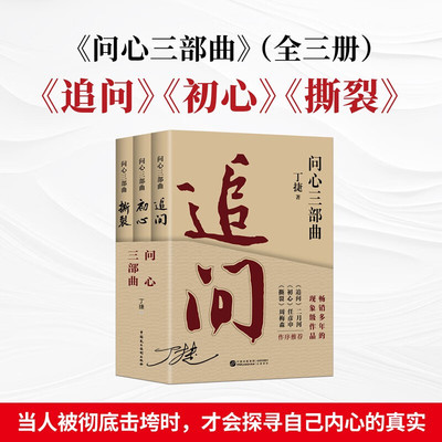 新版全三册问心三部曲 追问+初心+撕裂丁捷著反腐警示录反腐纪实 二月河、任彦申、周梅森等名家作序推荐纪实文学