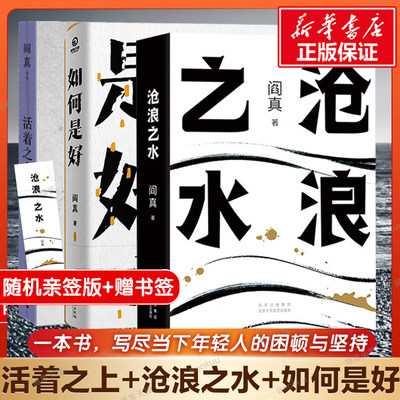 现货+赠书签 活着之上+沧浪之水+如何是好共3册 阎真全新力作 阎真新书作品集 现当代文学小说畅销书籍正版中国文学励志成功学书