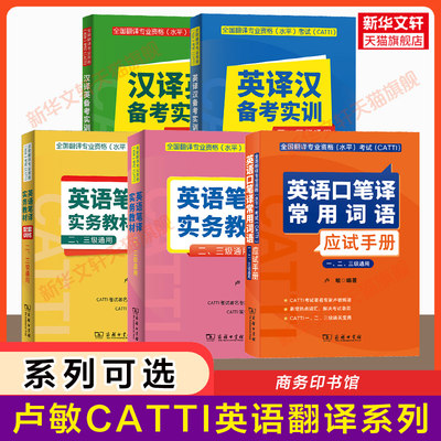 【卢敏CATTI】英语口笔译常用词语应试手册实务教材配套实战训练汉译英备考实训英译汉 全国翻译资格考试一级二级三级真题单词书