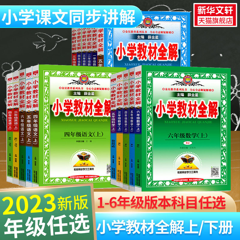 2023秋新小学教材全解语文一二三四五六年级上册下册 部编人教版6年级教材全解薛金星书课本教材解读年级下册数学英语科学作文全解属于什么档次？