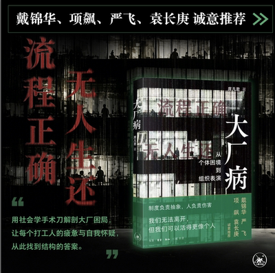 大厂病：从个体困境到组织表演 席凡君 用社会学手术刀解剖大厂困局 让打工人不再自我怀疑生活·读书·新知三联书店 正版书籍