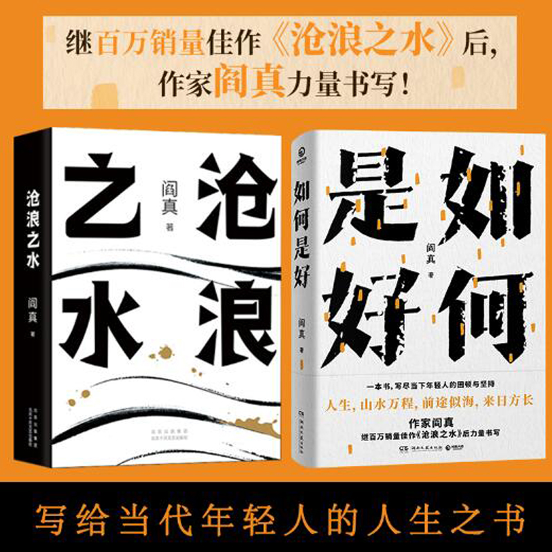 阎真2册沧浪之水+如何是好共2册阎真全新力作阎真新书作品集现当代文学小说畅销书籍正版中国文学励志成功学书籍职场官场书籍