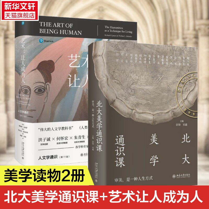 全2册 艺术:让人成为人 人文学通识+北大美学通识课 彭锋 讲座实录 附赠课堂视频艺术欣赏敦煌艺术中国美术史 宋代诗词自然观照