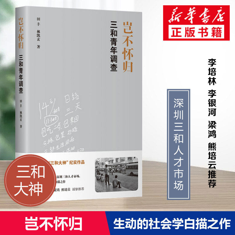 岂不怀归 三和青年调查 田丰 林凯玄 著 三和大神纪实作品 社会学学者