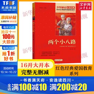 书目儿童必读课外读物畅销书革命英雄故事书正版 两个小八路 三四五六年级寒暑假学校推荐 书籍革命传统教育读本 小学生红色经典