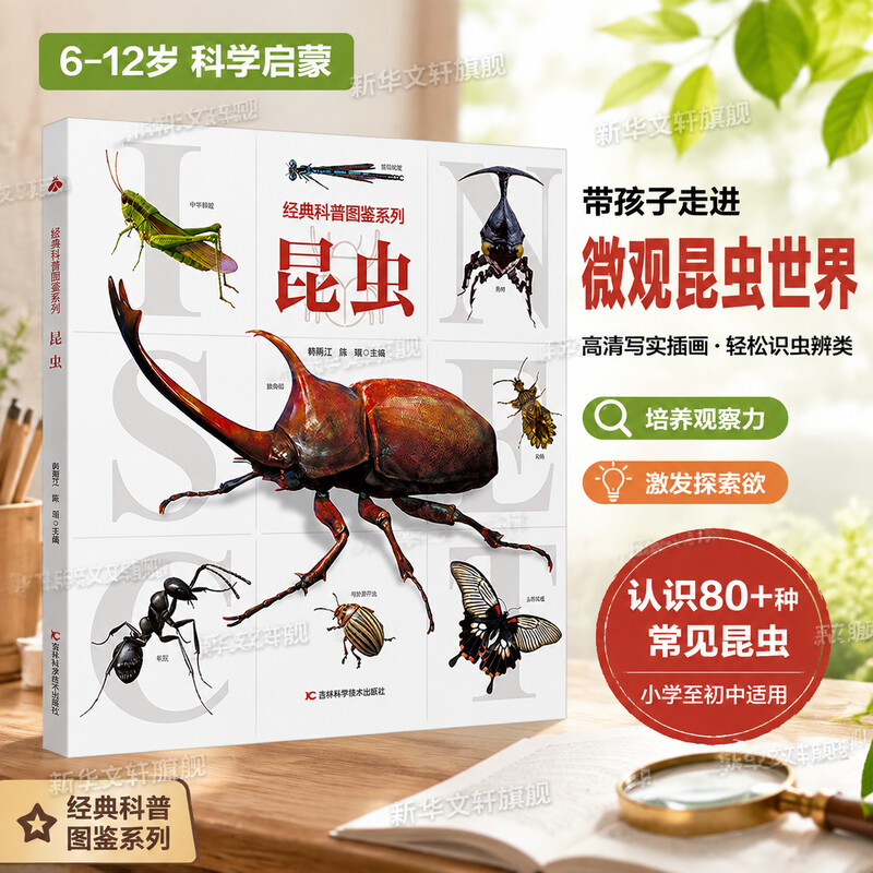 经典科普图鉴系列昆虫百科全书 3-5-6岁幼儿童小中大班昆虫大百科书籍小学生一二三四年级科普大百科绘本儿童版昆虫书科普大百科dk