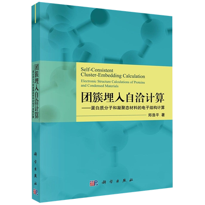 团簇埋入自洽计算--蛋白质分子和凝聚态材料的电子结构计算 郑浩平 正版书籍 新华书店旗舰店文轩官网 科学出版社