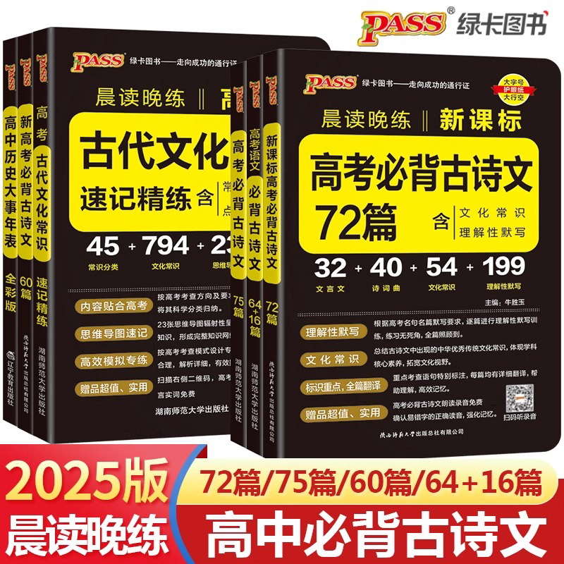 2025新版新高考必背古诗文