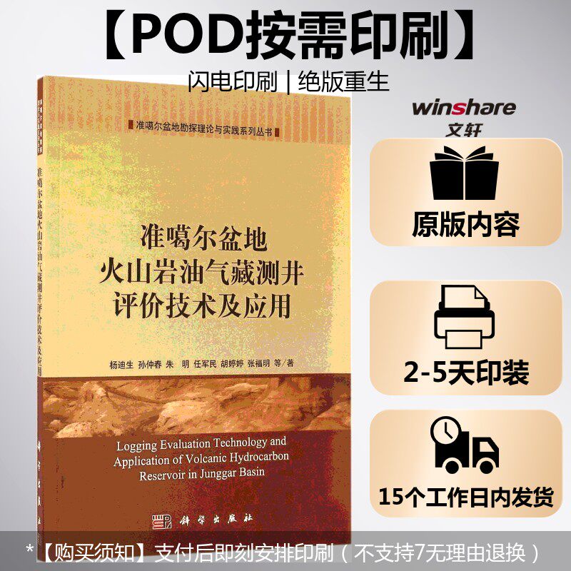 (按需印刷POD版)准噶尔盆地火山岩油气藏测井评价技术及应用 杨迪生 等 著 正版书籍 新华书店旗舰店文轩官网 科学出版社