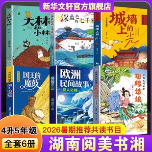 湖南阅美书湘2026暑假四升五年级必课外阅读书中国民间故事田螺姑娘欧洲巨人之梯非洲国王的魔鼓城墙上的光深蓝色七千米大林和小林
