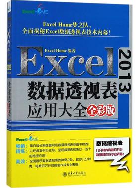 Excel2013数据透视表应用大全 全彩版Excel Home 编著 正版书籍 新华书店旗舰店文轩官网 北京大学出版社