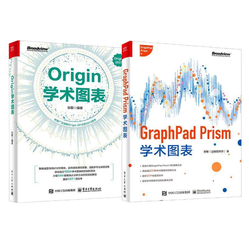 套装2册 Origin学术图表+GraphPad Prism学术图表 张敏著 绘图与数据分析教学用书工具书 正版书籍