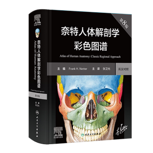 奈特人体解剖学图谱第8版 汉英对照 彩色学图谱 神经系统肌肉骨骼生理学基础肌动学书籍临床基础教材法医人卫版解刨解剖图谱正版